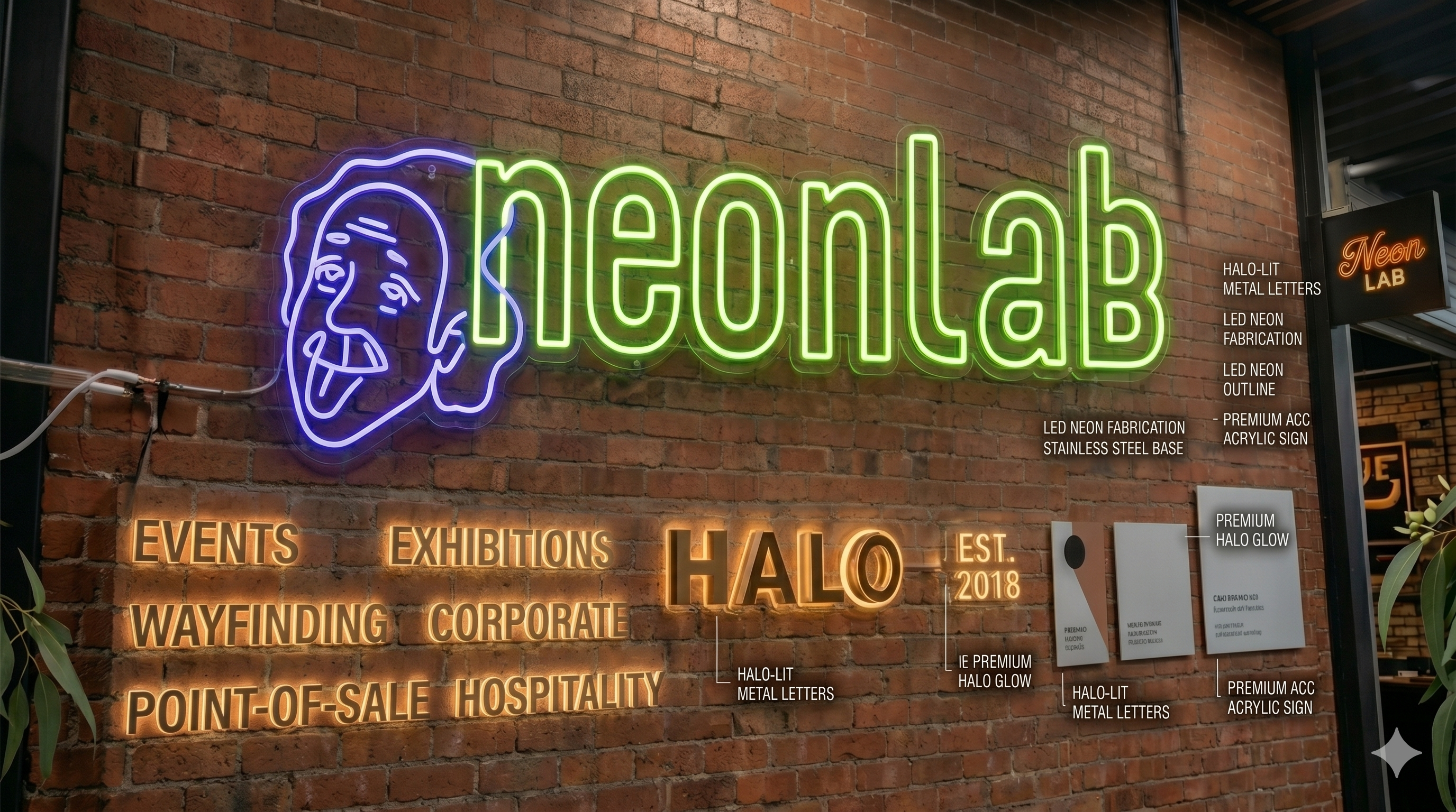 LED Neon, Halo-Lit, Backlit, Acrylic — Which Business Sign Is Right For You?