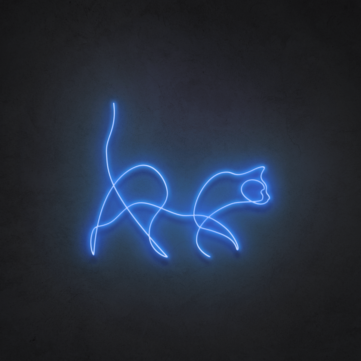 The Neon Lab Cat Neon Line Art